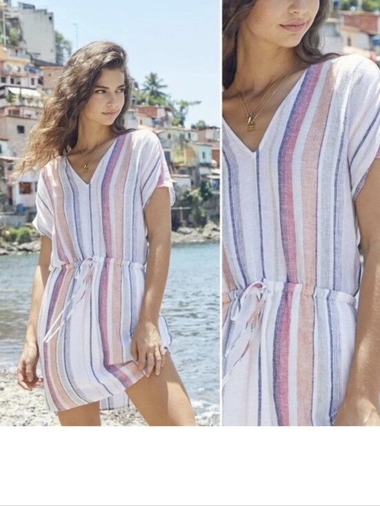 Rails Dresses & Skirts - Rails Wren Striped Dress Linen Blend, Pockets S EUC!